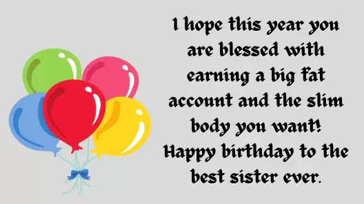 Happy birthday wishes for sister