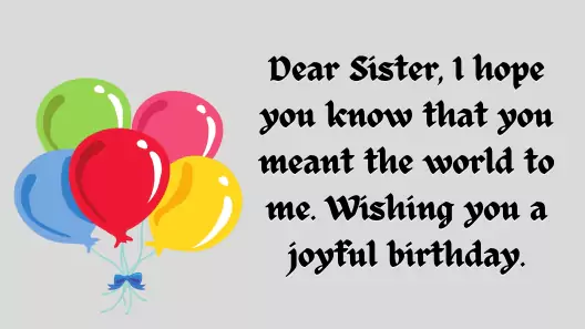 Happy birthday wishes for sister